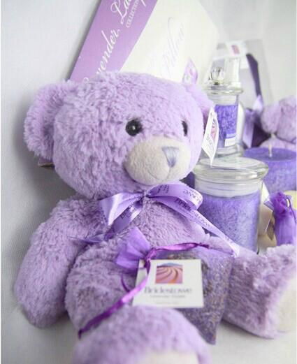 cute plush and stuffed toy,lavenda bear