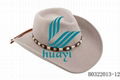 Promotional camel mens wool felt cowboy hats with leather band decoration