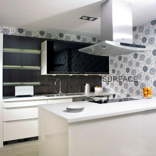 Modern design acrylic solid surface furniture kitchen counter top
