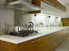 Modern design pure 100% acrylic solid surface furniture kitchen counter 