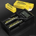 Nitecore D2 LCD 2 bay universal smart charger 4