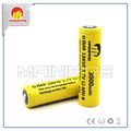 Button top best quality Mainifire 18650 40A 3000mah yellow battery for ego e cig 3