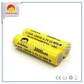 Button top best quality Mainifire 18650 40A 3000mah yellow battery for ego e cig 2