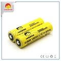 Button top best quality Mainifire 18650 40A 3000mah yellow battery for ego e cig 5