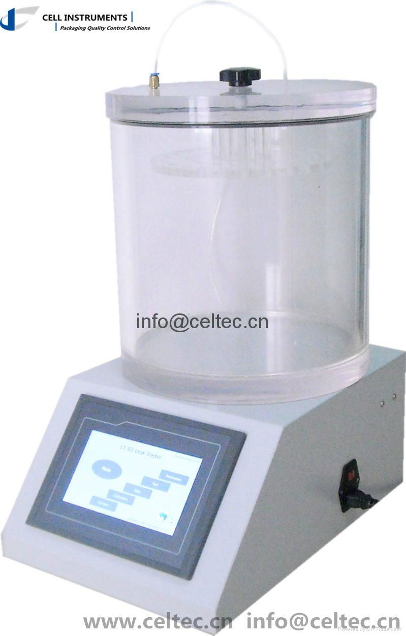 ASTM D3078 food pack and container vacuum leak tester