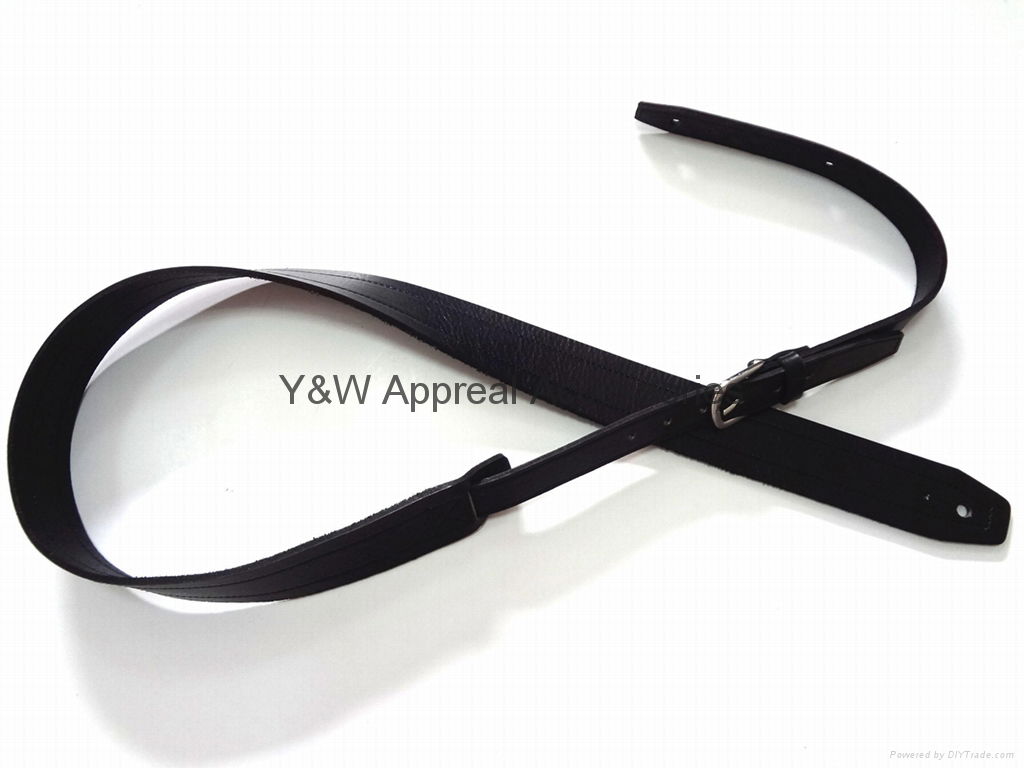 45mm Wide High Quality Full Grain Leather Guitar Strap  2