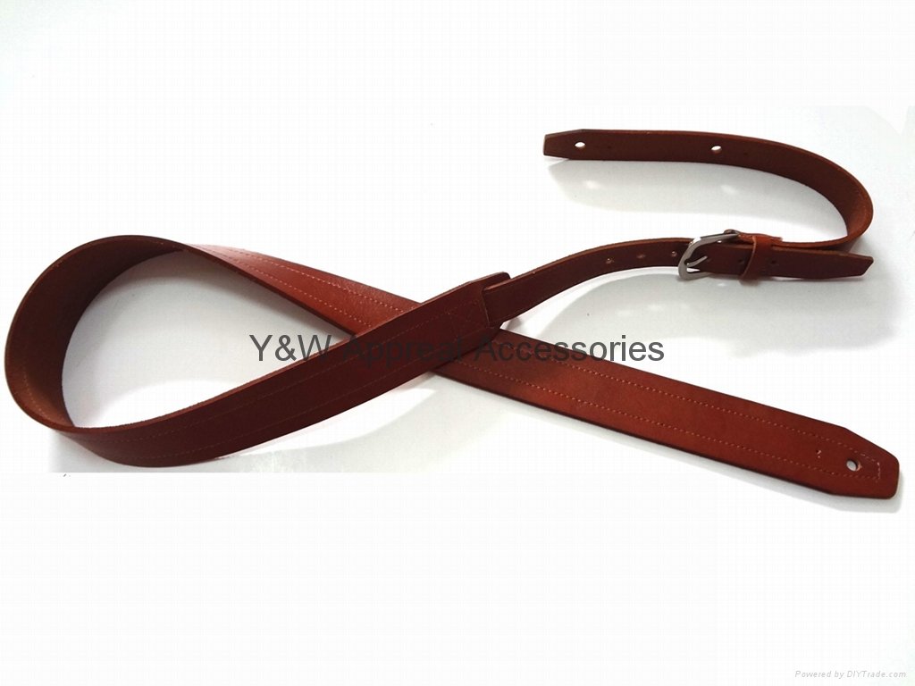 45mm Wide High Quality Full Grain Leather Guitar Strap  3
