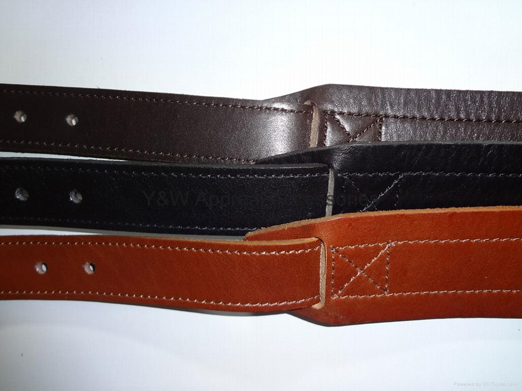 45mm Wide High Quality Full Grain Leather Guitar Strap  4