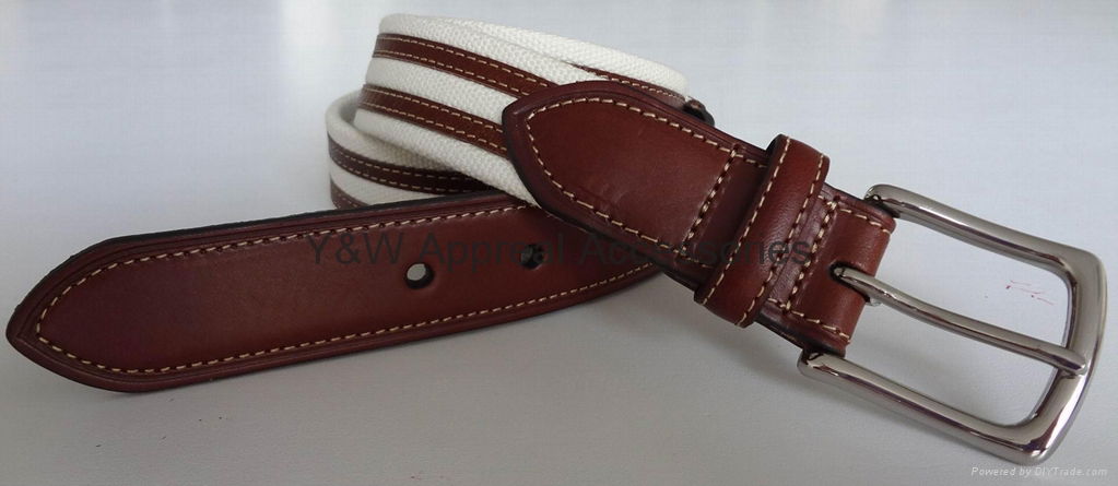 32mm Men's Canvas Belt Genuine Leather Belt