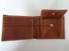 Men Bifold Wallet, 100% Genunie Leather