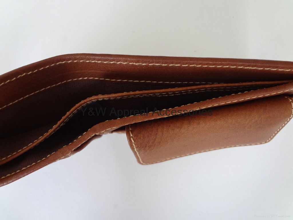 Men Bifold Wallet, 100% Genunie Leather 4