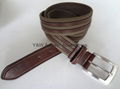 32mm Men's Canvas Belt Genuine Leather Belt