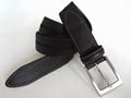 35mm width full grain leather belt with Elastic inside