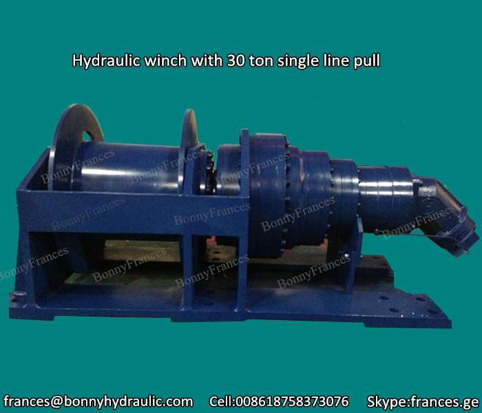 30 ton hydraulic pulling winch recovery winch