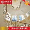 名庭定製藝朮樓梯扶手別墅酒店樓梯護欄弧形圓形 4