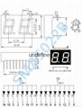0.5英吋雙位數碼管二位共陽紅色共陰顯示器SMA5022BH 5