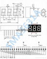 036寸三位led七段显示器共阳红光数码管SMA3631BH