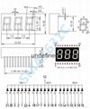 036寸三位led七段顯示器共陽紅光數碼管SMA3631BH 4