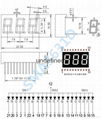 036寸三位led七段显示器共阳红光数码管SMA3631BH