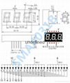 0.4寸三3位數碼管七段動態共陰紅光顯示器SMA4031AH 3
