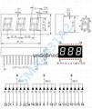 0.4寸三3位数码管七段动态共阴红光显示器SMA4031AH