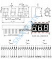 0.56寸三3位七段数码管 动态共阴led红光SMA5631AH
