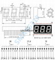 0.56寸三3位七段数码管 动态共阴led红光SMA5631AH