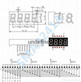 0.32寸四4位led数码管动态共阳红光显示管SMA3241BH