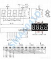 0.4寸4位led数码管动态四位共阴共阳七段红光4041AH