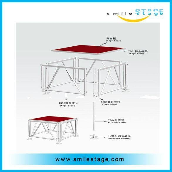 High quality aluminum portable stage for sale  2