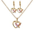 Fashion jewelry set made of cubic zircon with 18k golden plated