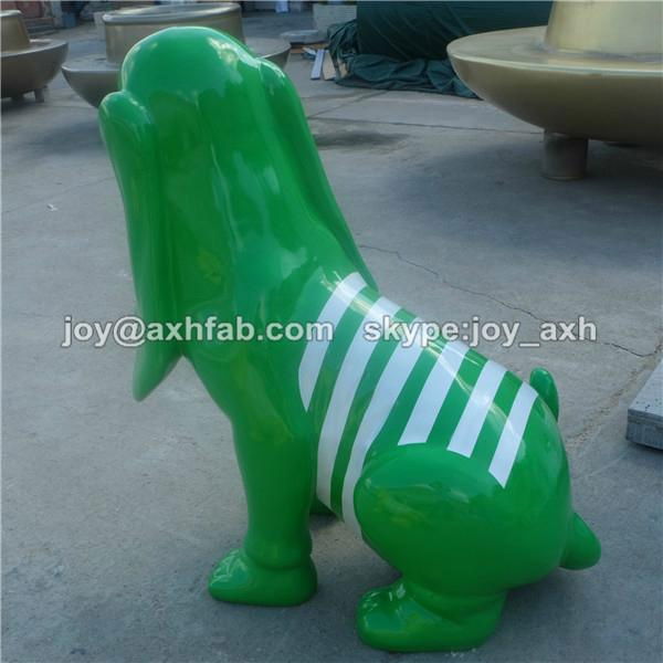 Life Size Fiberglass Dog Statue For Amusement Park Theme Park 3