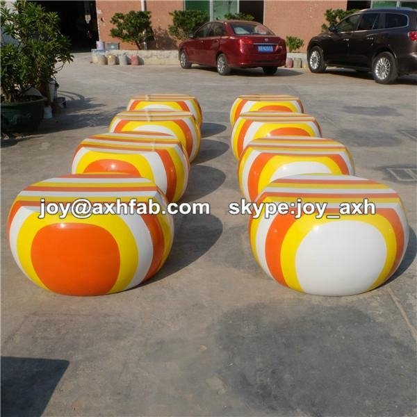 Round Fiberglass Rest Chair for Shopping Mall, Park, Hotel 2