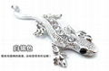 3D stereo metal gecko car sticker 3