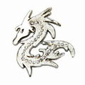   3D Chrome Metal Rhinestone Dragon Car Sticker 2