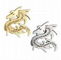 3D Chrome Metal Rhinestone Dragon Car