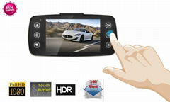 2.7 inch Touch Button 1080P real full hd Car Camera DVR of WDR and 140 Degree