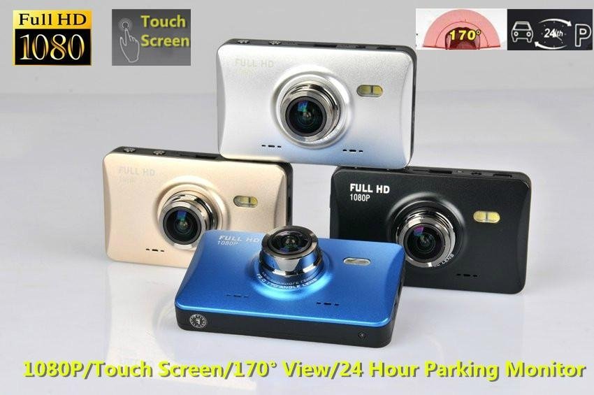 3.0'' Touch Screen 1080P Car Camera DVR with 170 Degree&24 hour parking function