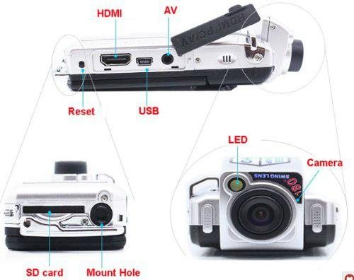 F900LHD 1080P 2.5" TFT Rotatable Screen&Lens Car Camera Video Dash DVR Blackbox 5