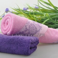 Fashion Home Use 100 Bamboo Fiber Solid Large Face Towel For Adults 34x76cm