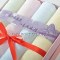 Brand New 70% Bamboo fiber+30% cotton Solid Soft Home Towel Washcloth Gift Box 5