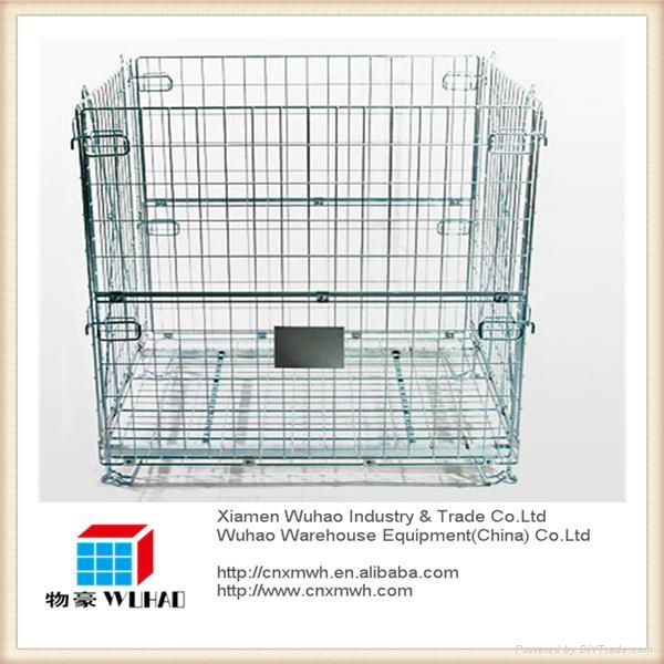 galvanized stacking rolling folding wire baskets