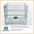 galvanized stacking rolling folding wire baskets