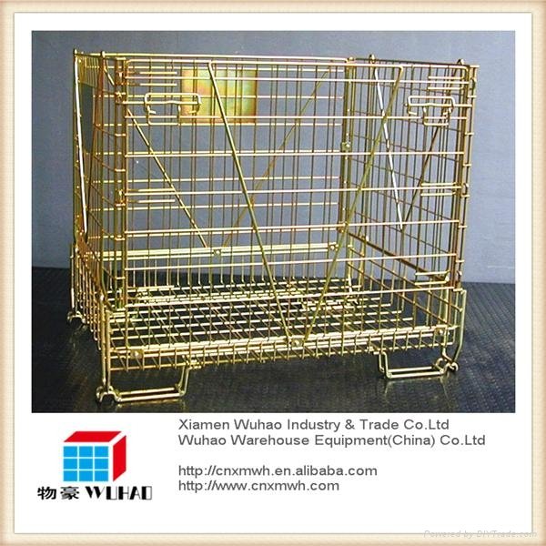galvanized stacking rolling folding wire baskets 4