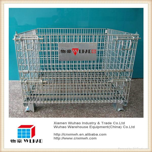 galvanized stacking collapsible metal crate 3