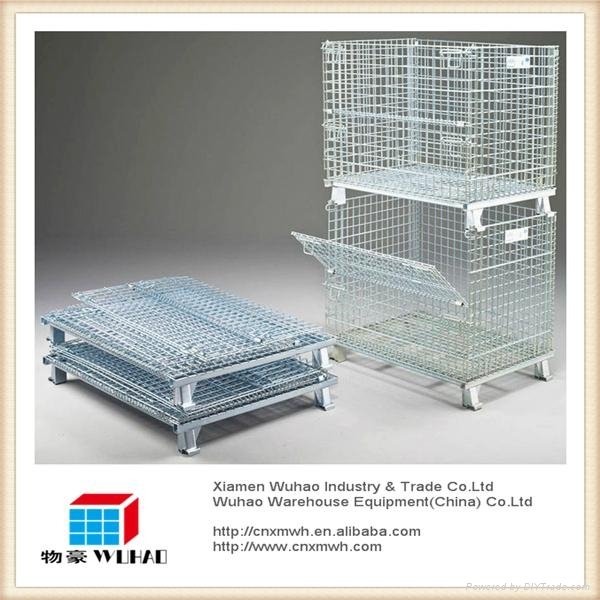 galvanized stacking collapsible metal crate 4