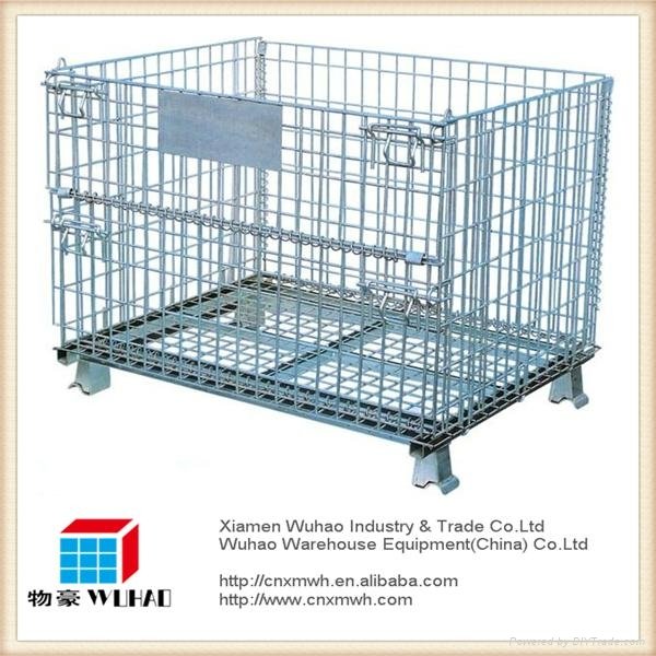 galvanized stacking collapsible metal crate 5