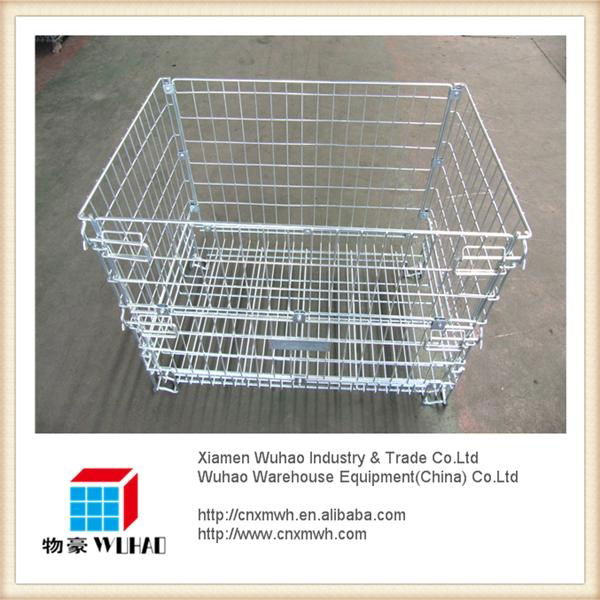 collapsible metal crate wire mesh container 5