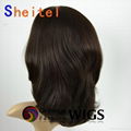 18 inch silk top Mongolian virgin human hair wigs Jewish Kosher wig