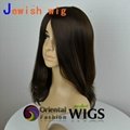 20 inch European hair silk top Jewish wig Kosher sheitels 2